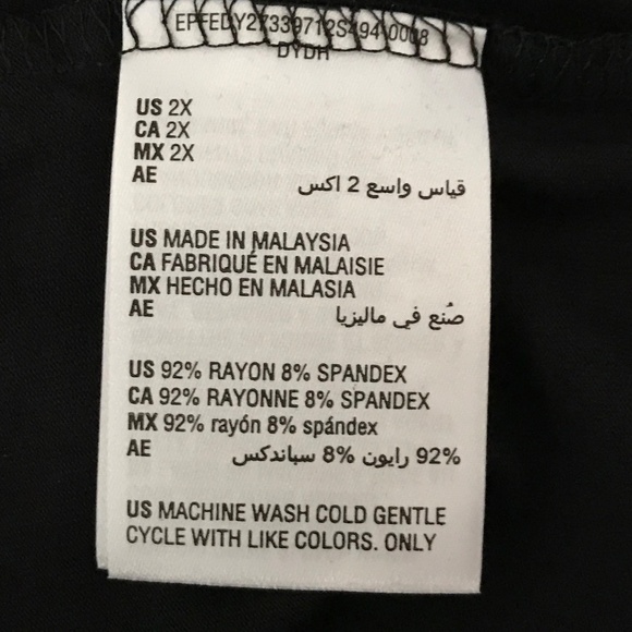 STYLE & CO Fit & Flare Midi Dress Scoop Neck Black Swing Women’s Plus Size 2X - Picture 10 of 16